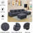 Frazey 6 - Piece 123" Upholstered Sectional with 2 Ottomans-2069426519