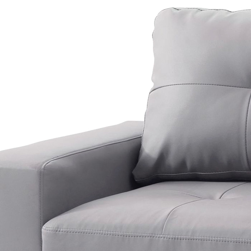 Causeuse décontractée polyvalente avec accoudoirs gris, Gris