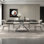 Black Luxury Marble Rectangular Dining Table Sets