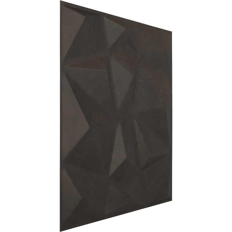 Panneau mural 3D 19,63 "x 19,63" en noir (paquet de 12), Rouille métallique vieillie universelle