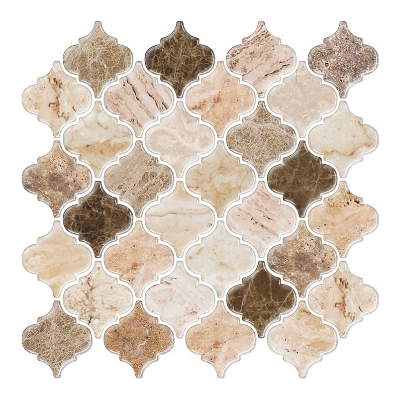 Chorley 30.5 cm x 30.5 cm Peel and Stick Wall Paneling ( 10-pack), Beige/Brown/Grey/White