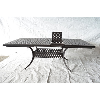 Nola Extendable Aluminum Dining Table by Darby Home Co