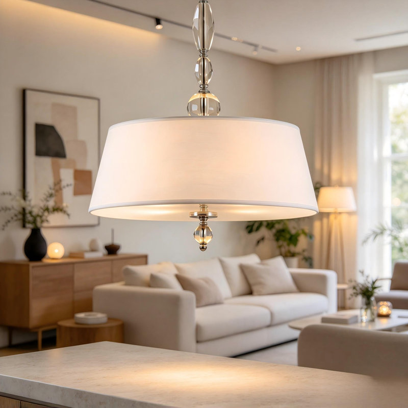  Thornhill 4- Light Dimmable Drum Pendant Light for Dining Room