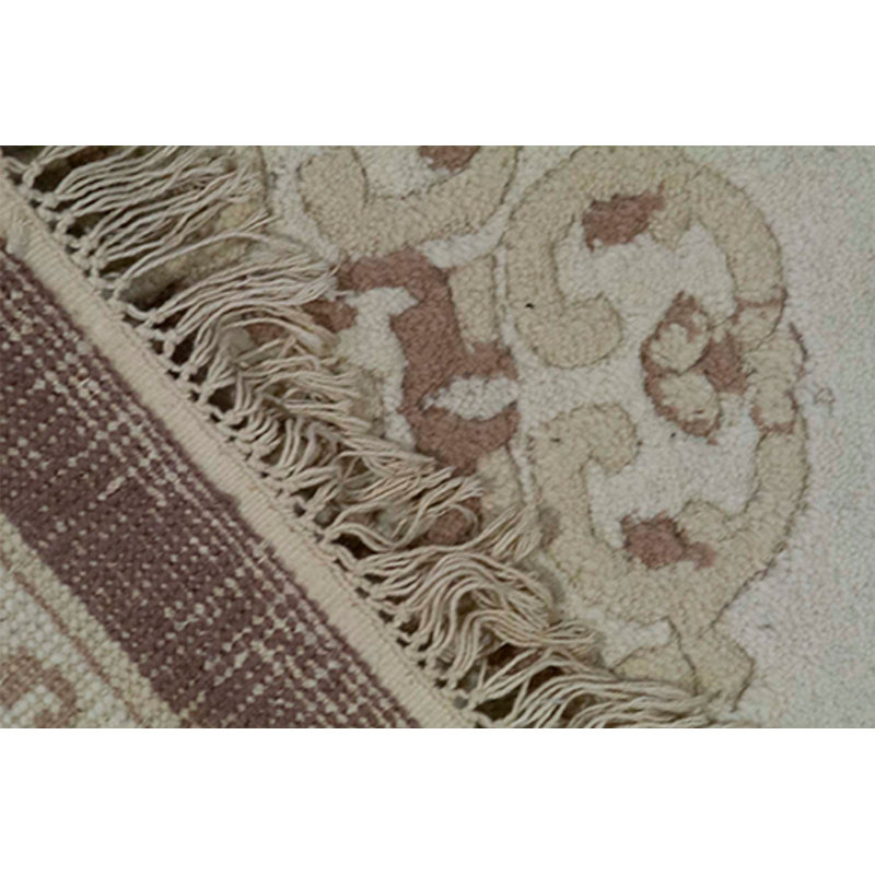 Tapis ivoire noué à la main de haute qualité