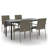 Dassiah 4 - Person Wicker Patio Dining Set with Rectangular Table , Cushions Included-654498025-654498026-668622329