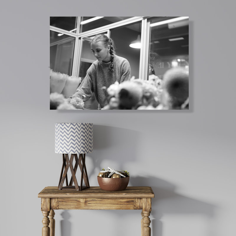 Industrial Worker in Factory for Industrial Decor, 12" H x 18" W