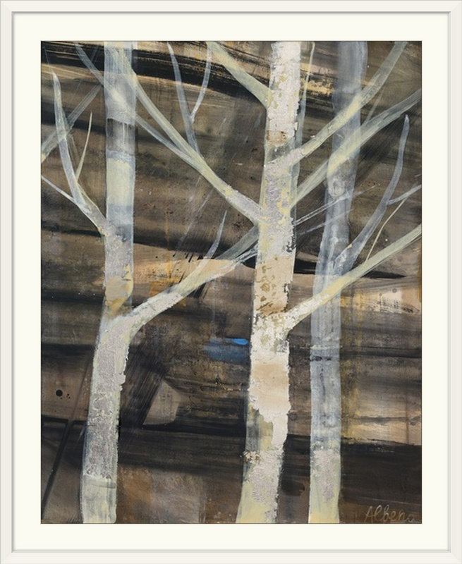 « iii »» albena hristova,, reproduction d’art Silver Trees, H 48 po x l 38 po x P 1,5 po, Toile