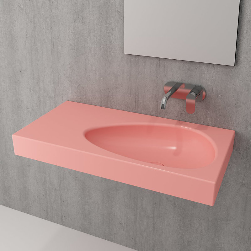 Etna Vanity Basin - 90x45cm 0TH, Matte Salmon