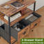 Birkner 58cm W Metal Bedside Table