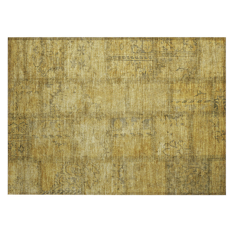 Mirelys Washable Patchwork Indoor / Outdoor Rug, Rectangle 1'8" x 2'6"