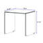 Table de bout transparente en verre trempé pour table d'appoint Whole