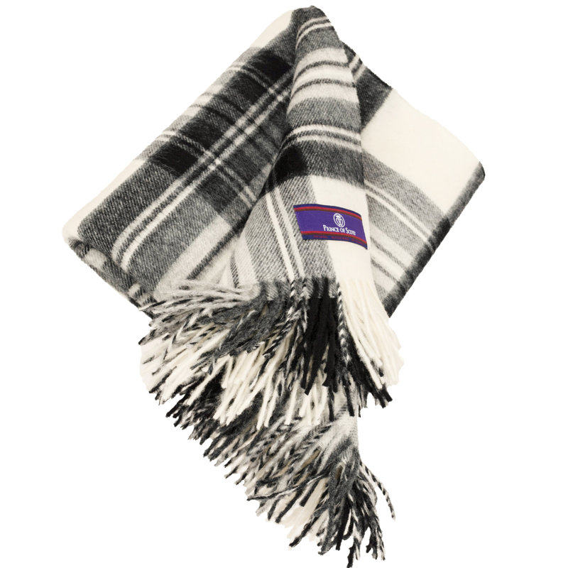 Jeté en laine highland merino, Robe gris Stewart