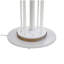 Lampe sur pied contemporaine en bois naturel, métal blanc et corde blanche Rope