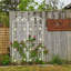 Décoration de jardin extérieure blanche élégante en treillis de fer antirouille - Support polyvalent pour plantes grimpantes