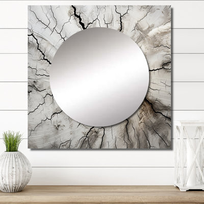 Aloke - Tree Redwood Square Mirror Wall Art For Bathroom