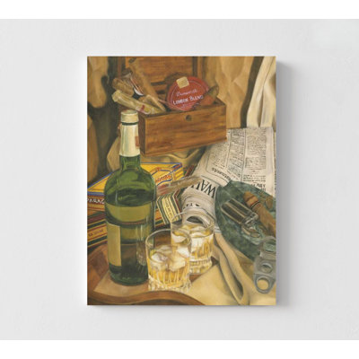 Reproduction de peinture à l'huile de scotch, affiche de nature morte, art de bar à whisky, art de whisky écossais, cadeau d'amateurs de whisky, art de bar à boisson