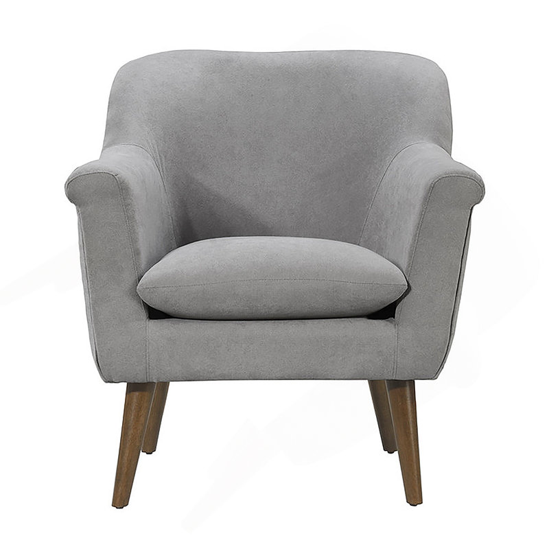 Fauteuil surdimensionné en tissu tissé gris acier 31,5 po, Gris