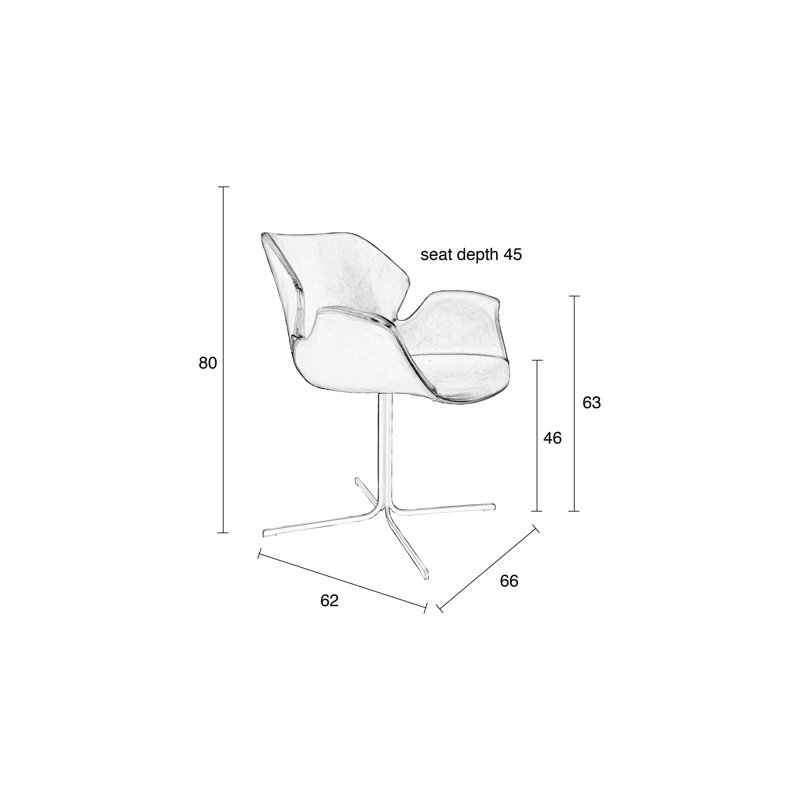 Nikki All Butterfly Chair, Brown Faux Leather