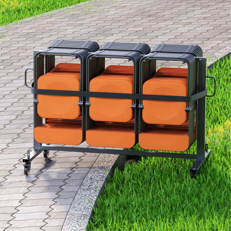 Chariot pliant pour 42 chaises ou 12 tables de 400 lb avec roulettes