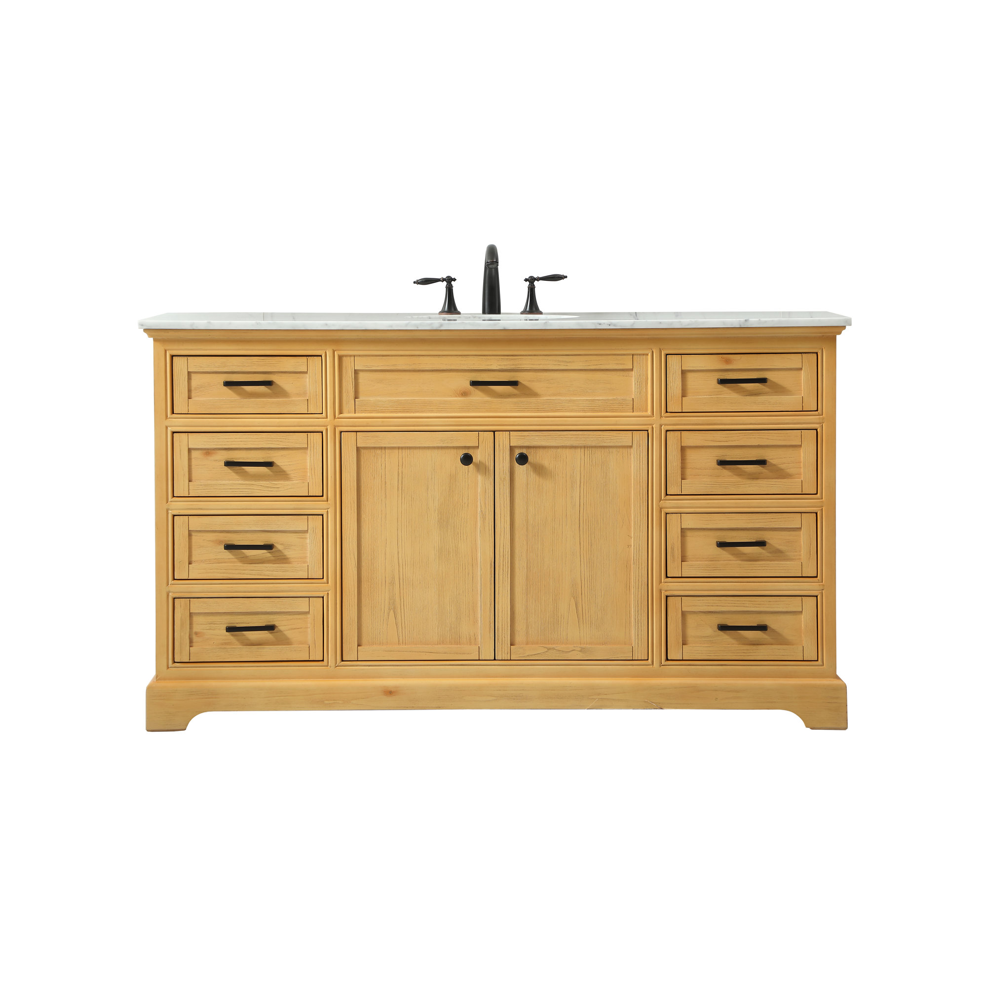 Hermes 60'' Single Bathroom Vanity, Light Brown