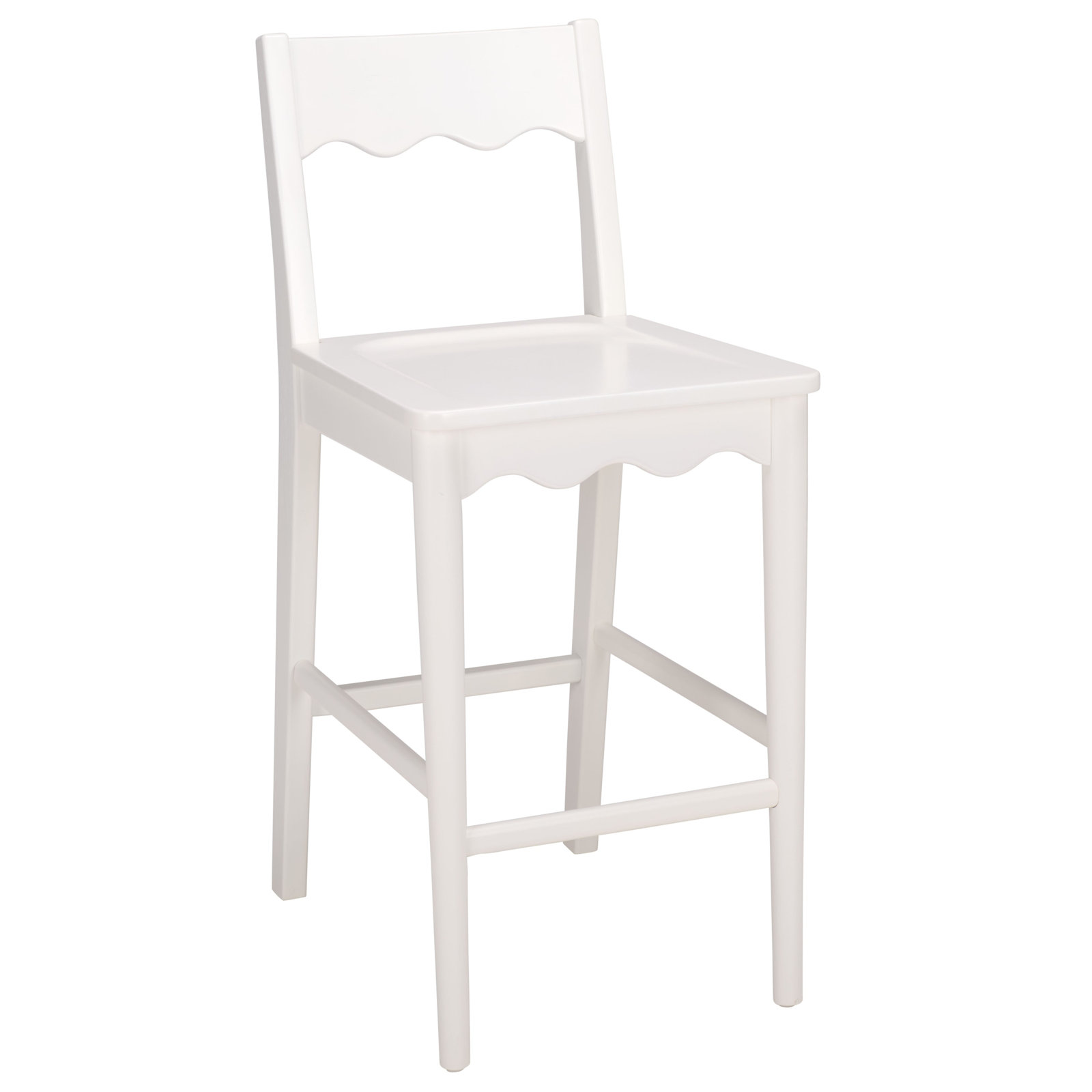 Vicki Scallop Counter Stool, White
