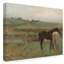 «Horses in A Meadow» par Edgar Degas, reproduction de peinture à l'huile sur toile tendue-1514917866