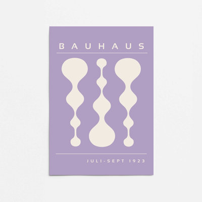 Affiche mauve rétro Bauhaus II