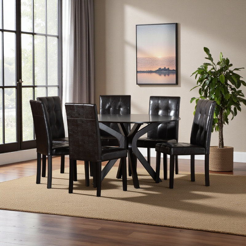 Alok Counter Height Dining Set, 7 Pieces: 1 Table, 6 Chairs
