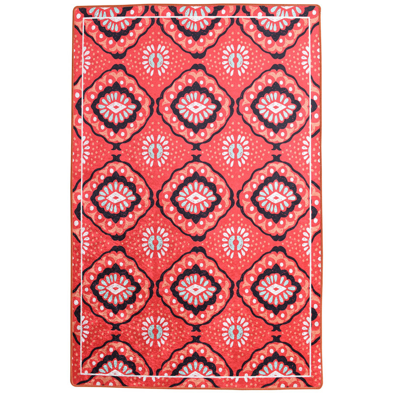 Antibacterial Non-Slip Area Rug, 100% Polyester, 47.2 x 70.9 inches | 0.16 in Pile Height, Machine Washable, Durable Felt Base | Perfect for Living Room, Bedroom, & Dining Room | Soft, Stylish, and Easy to Maintain