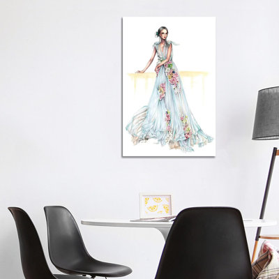 Robe fleurie haute couture