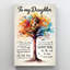 «Colorful Tree To My Daughter Gallery», toile tendue pour décor de fille, vert et rouge-737298676