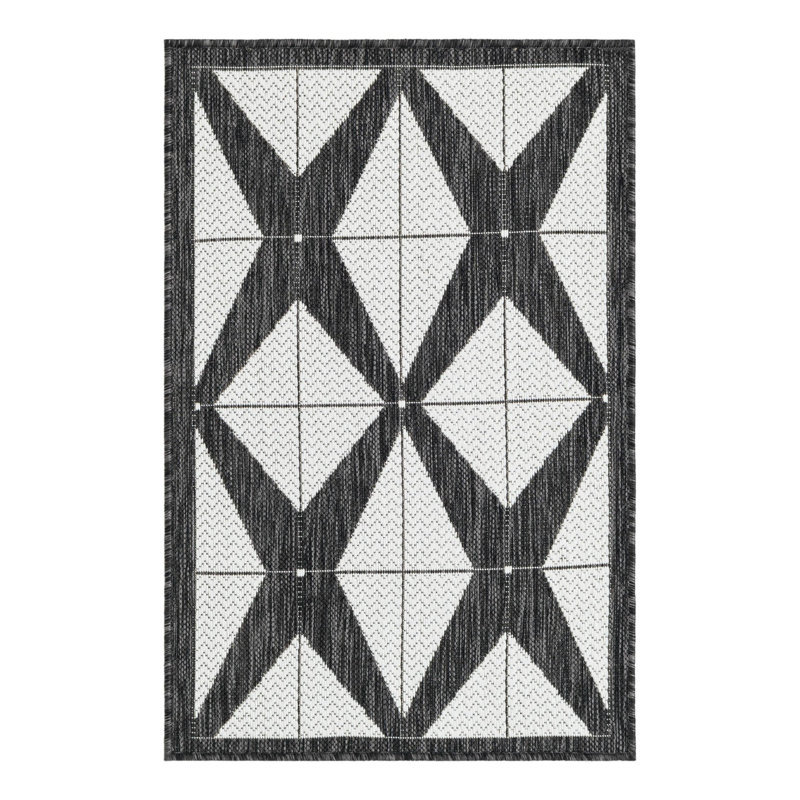 Geometric Indoor / Outdoor Rug, Rectangle 2' x 3'1"