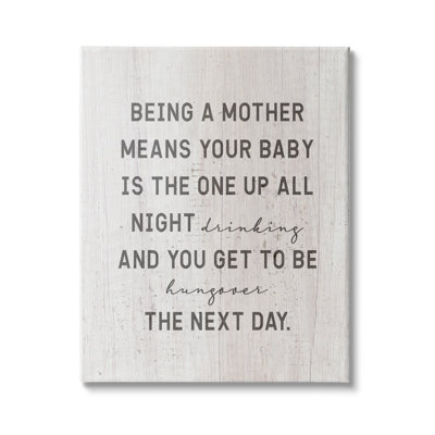 «Being A Mother» (Traduction libre)