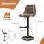 Hillingdon Swivel Upholstered Adjustable Height Bar Stool