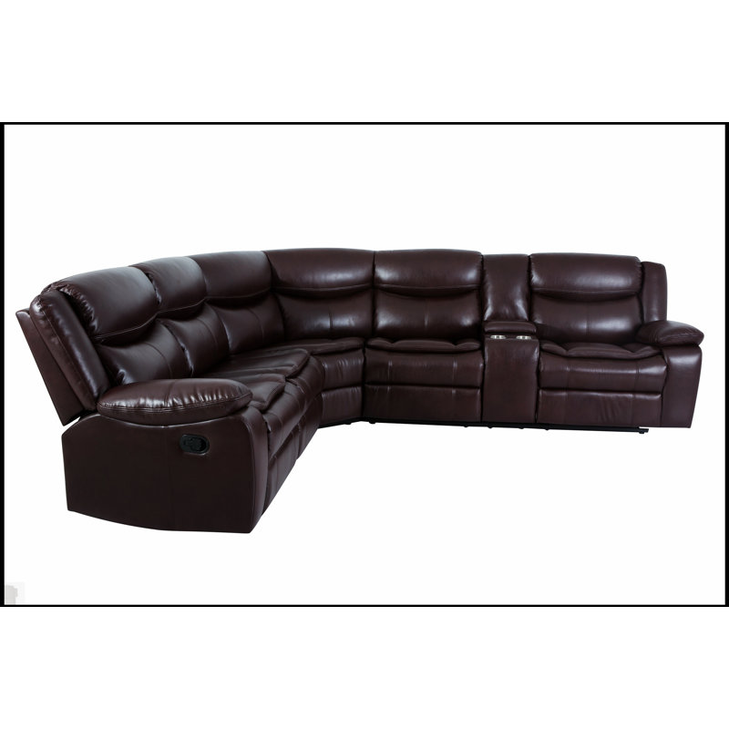 Ensemble de canapé modulaire inclinable en cuir L