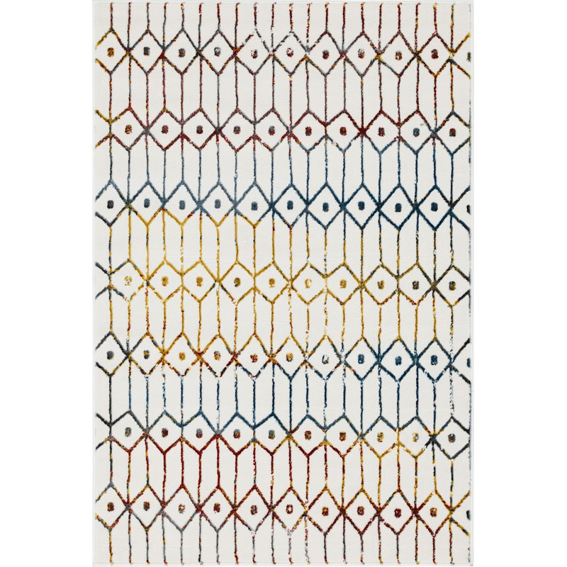 Clidy Abstract Indoor Rug, Rectangle 4' x 6'