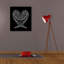 «Heart Wings On Black» par Rachel Caldwell, art mural sur toile-244996726