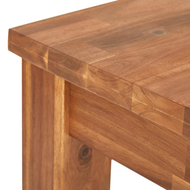 Damascus Acacia Solid Wood Dining Table, 30" H x 35" W x 71" L, Amber