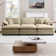 Kaoruko Oversized Modular Cushioned Sofa,With 3 Ottomans To Work As Sleeper Sofa Beds, 3-Seater Sofa With 3 Footstools