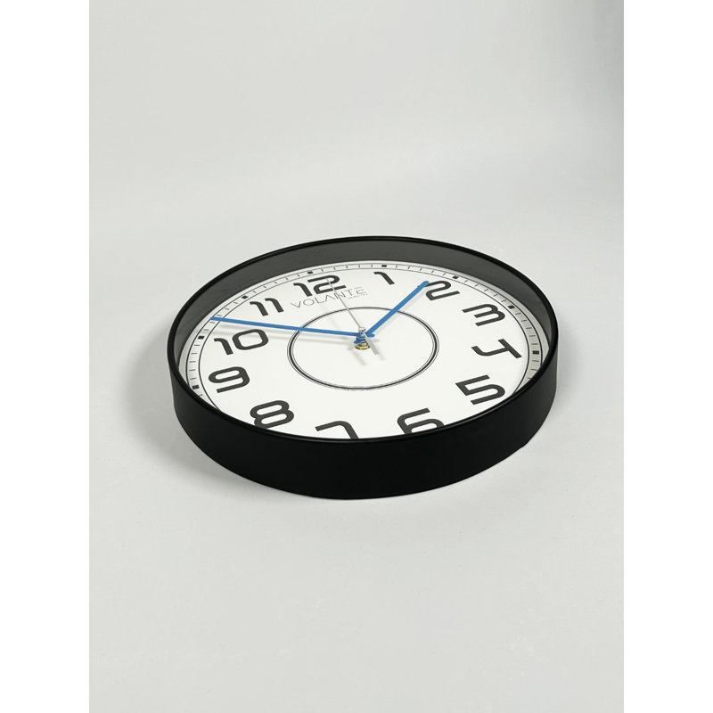 Clirim Wall Clock, Black/Blue