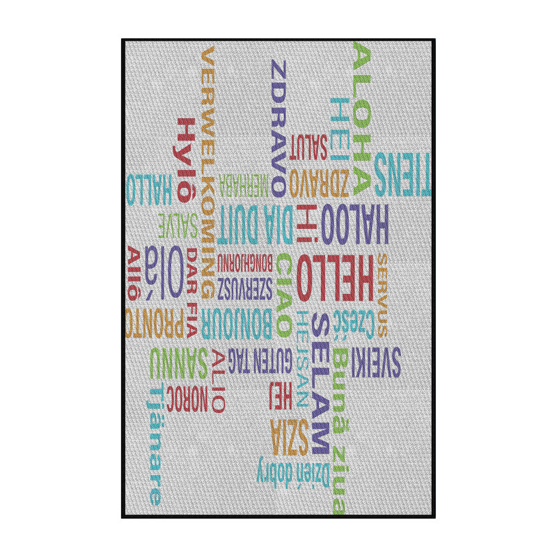 Tapis gris/bleu/vert à motifs Roselawn, Rectangle 2 pi x 4 pi