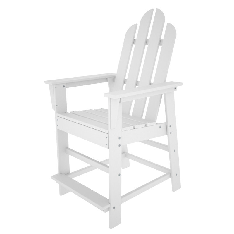 POLYWOOD Long Island Counter Chair, White