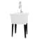 22.875 In. X 23.5 In. 19 Gallon Thermoplastic Utility Sink Set With High-Arc Coil Pull-Down Faucet