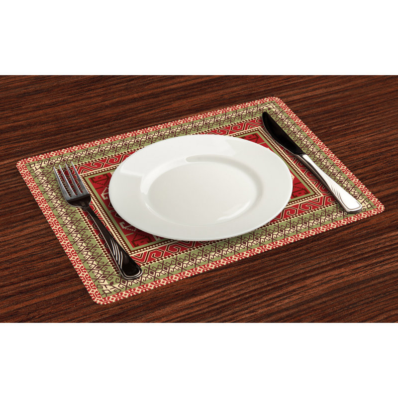 Polyester Geometric Rectangle Placemat