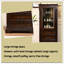 Armoire de rangement murale et porte-bouteilles 31,5 po style américain en bois massif brun