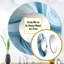 Shanimar blanc et bleu Zen Zephyr Spiral I - grand miroir mural abstrait en spirale-386501536