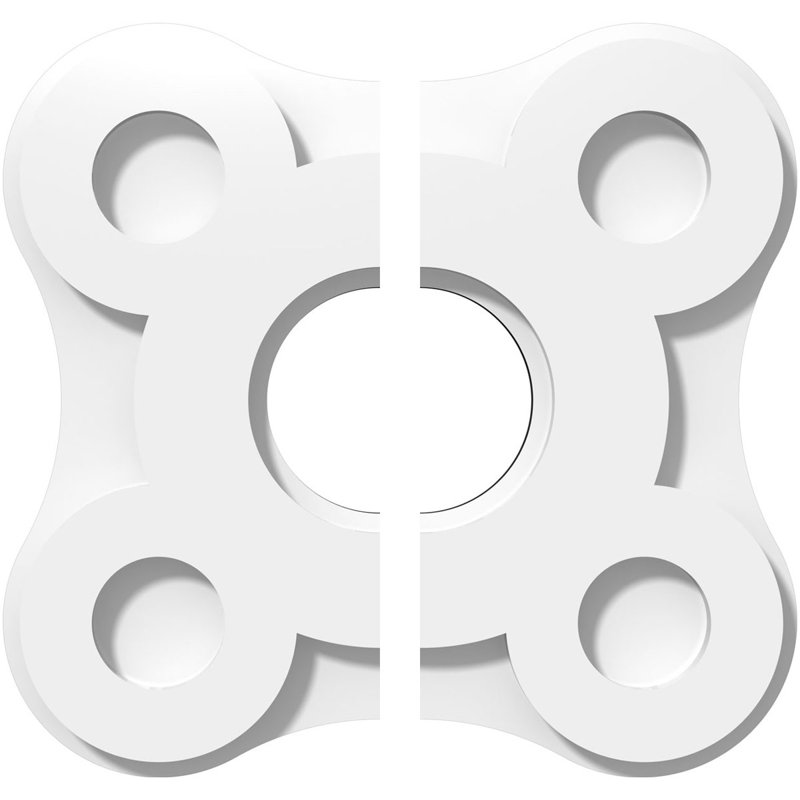 Médaillon de plafond contemporain en PVC de qualité architecturale Luna, H 1 po x l 10 po x P 10 po