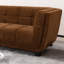 Tissu rétro de couleur chameau 2: fabrication solide et coussins moelleux de style Mid-Century moderne avec structure stable