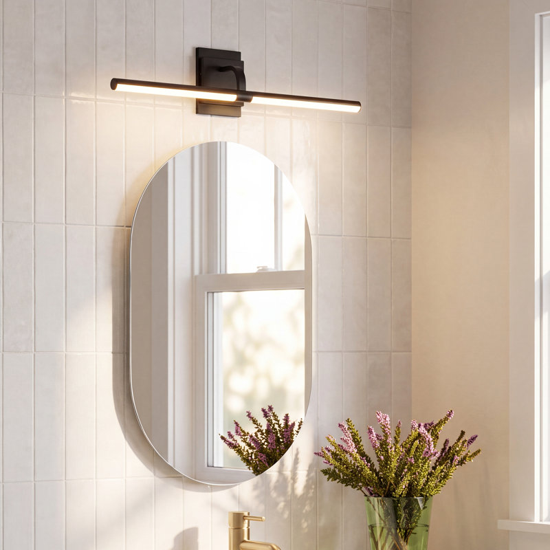 Mona LED Armed Sconce, Black
