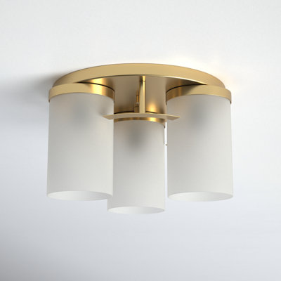 Rudaigh 3 Light Glass Flush Mount